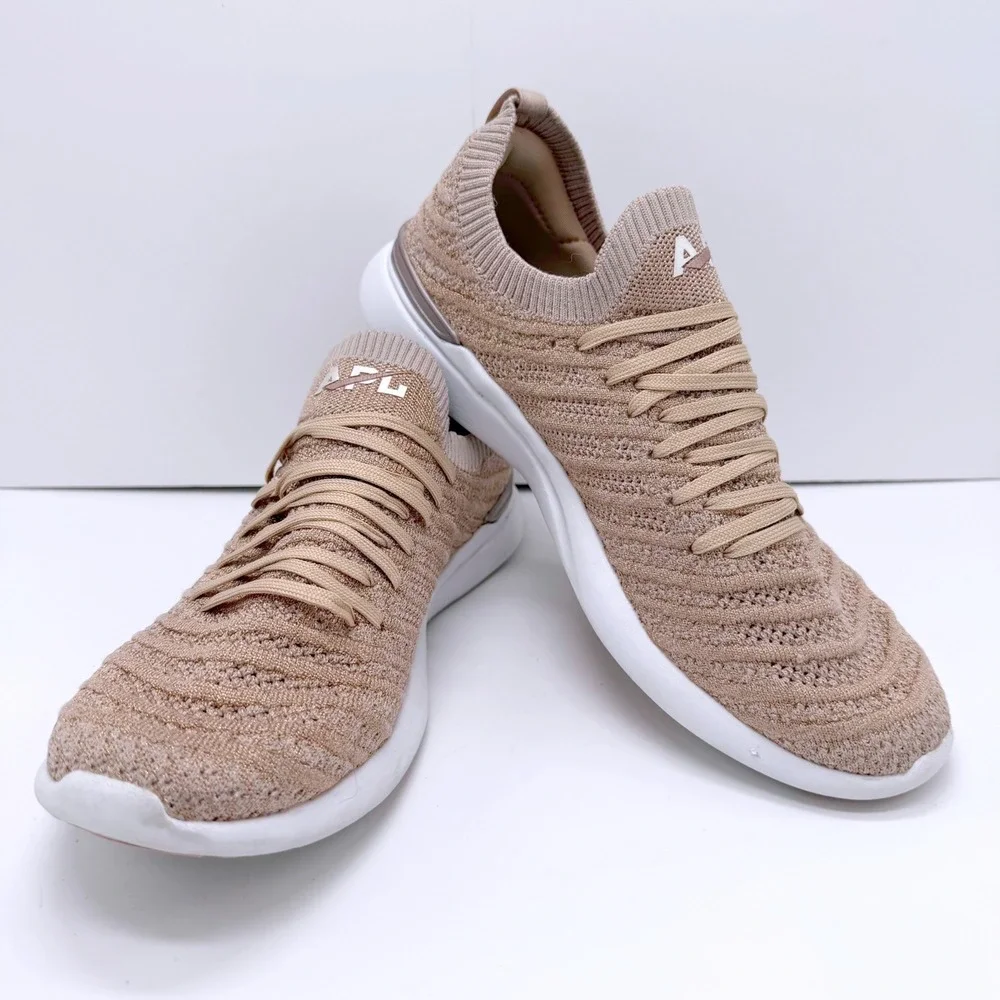 APL TechLoom Wave Womens 9.5‎ Rose Gold Nude Metallic Running Shoes